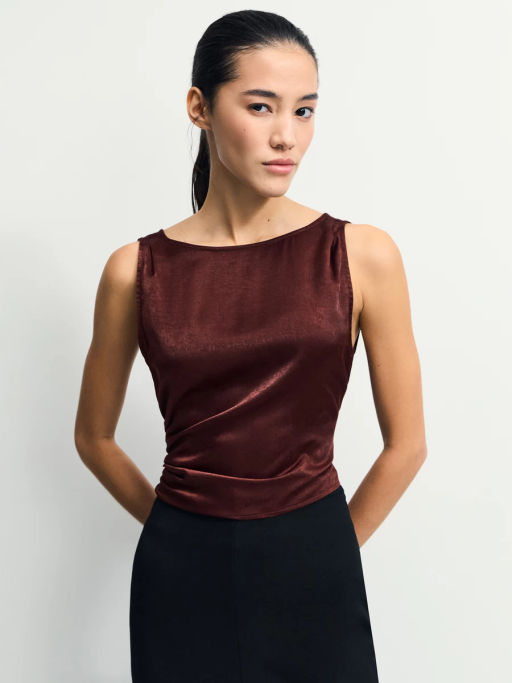 Блуза из вискозы с завязками / Zarina