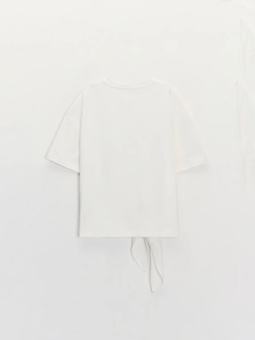 Футболка из хлопка с узлом ZR2605023409-2 / Zarina