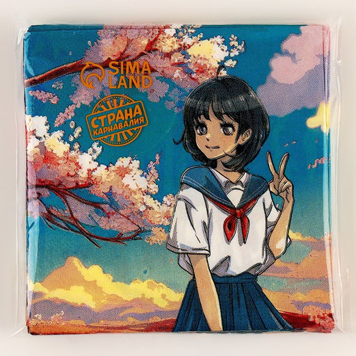 Цена за 4 шт. Салфетки бумажные 25×25 см «Девочки», набор 20 шт.