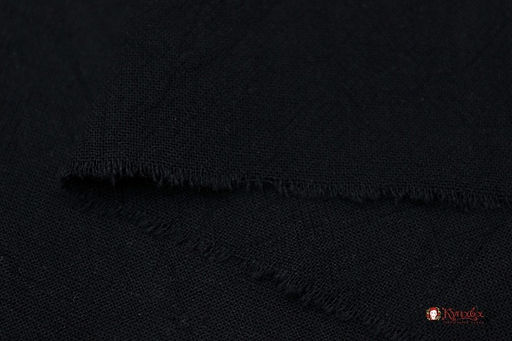 Хлопок крэш цв.Черный, СОРТ2, ш.1.40м, хлопок-100%, 160гр/м.кв - Купава фото 3