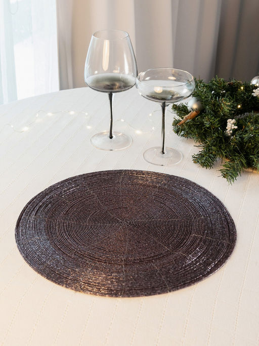 Салфетка сервировочная D35 вишнёвый бисер