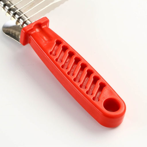 Колтунорез боковой, 9 лезвий, 6,5 х 17 см, красный - Пижон фото 5