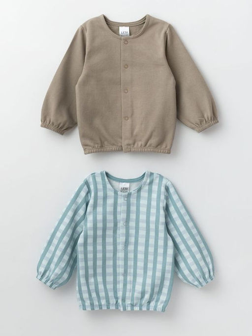 Кофта утепленная комплект 2шт., беж/бирюза - Lesi kids фото 18