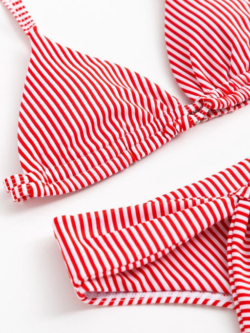 Купальник женский раздельный MINAKU Stripe, размер 44, красный  фото 11