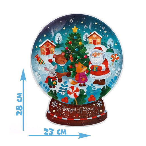 Фигурный пазл в металлической коробке Лесные друзья, 60 деталей - Puzzle time фото 2