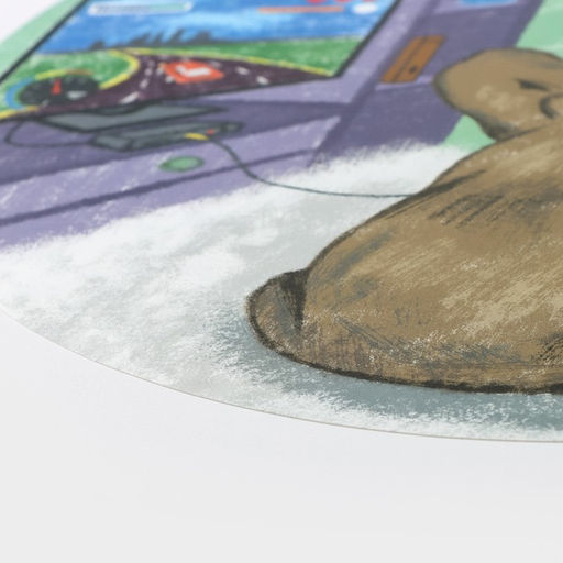 Салфетки сервировочные кухонных Доляна Капибары геймеры, d=36 см, 2 шт, настольное покрытие  фото 3