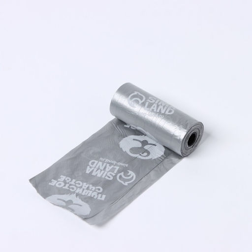 Контейнер с фонариком, пакеты для уборки за собаками (рулон 15 шт), голубой - Пушистое счастье фото 7