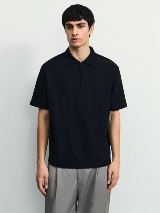 Футболка поло на молнии / Zarina фото 3