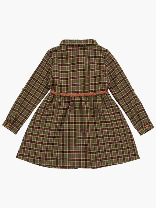 Платье на пуговицах в клетку UD 6846 хаки клетка - Mini maxi фото 8