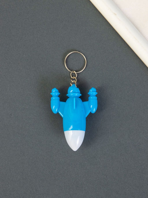 Цена за 12 шт. Фонарик брелок для ключей на кольце Ракета, LR41?3 шт., 5?3?1.7 см, МИКС