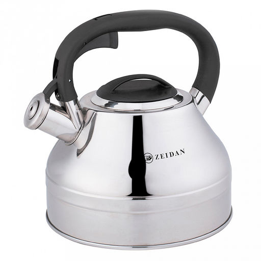 Чайник из нержавеющей стали Zeidan 3л, со свистком, 3-x слойное капсулированное индукционное дно, комбинированная полировка корпуса, фиксированная комбинированная ручка, подарочная коробка (Китай) Подходит для всех видов плит, включая индукционную!