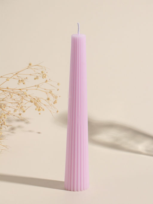 Набор свечей, 3.5×23 см, 2 шт. «Башня», светло-розовый, 4×9.5×25 см