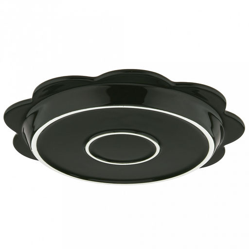 "Садовая фантазия" Тарелка мелкая фарфоровая д265мм, h27мм, волнистый край, темно-зеленый, в коробке (Китай)