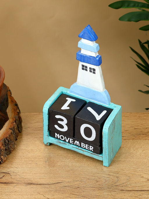 Календарь настольный Маяк, 11519 см, дерево, бирюзово-синий - Simaland фото 4