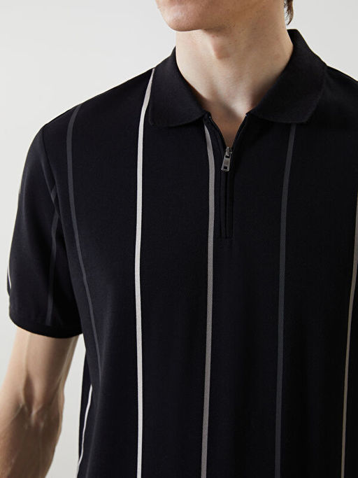 Polo Yaka K?sa Kollu ?izgili Pike Erkek Ti??rt