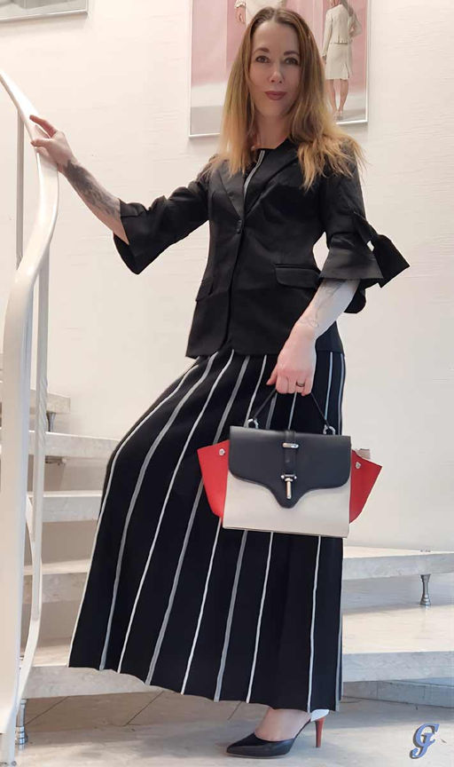 Сумка, черно-красно-кремовая - Heine фото 6