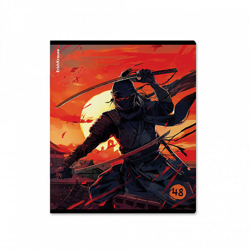 Цена за 5 шт. Тетрадь общая ученическая ErichKrause Samurai, 48 листов, клетка, матовая ламинация+выборочный УФ-лак_MIX-PACK  фото 7