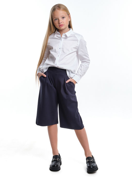 Кюлоты для девочки школьные 22-7319 синий - Mini maxi фото 7