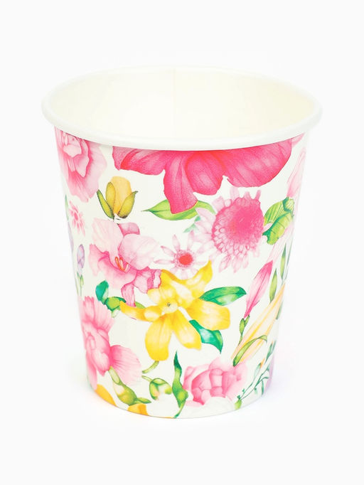 Цена за 10 шт. Стакан одноразовый бумажный «Акварельные цветы», 250 мл