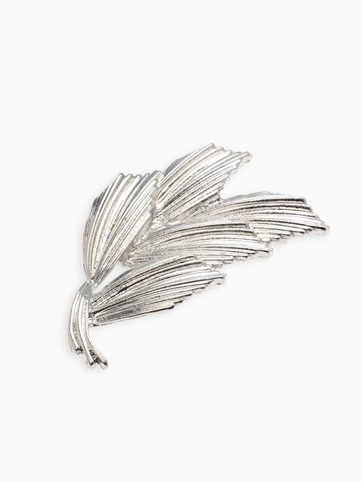 Брошь «Колоски», цвет серебро