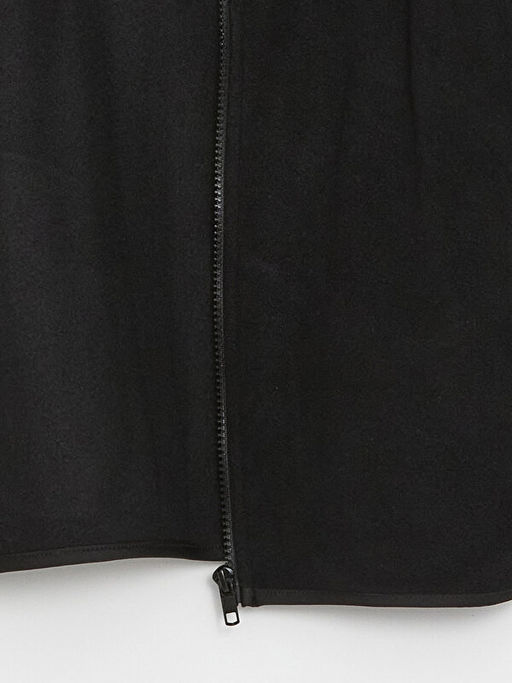 Kap??onlu Basic Uzun Kollu Polar Erkek ?ocuk Fermuarl? Sweatshirt