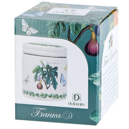 Банка для сыпучих продуктов Fruit Garden 10х10х11,5см v=480мл (керамика) (подарочная упаковка) - Dolomite фото 2