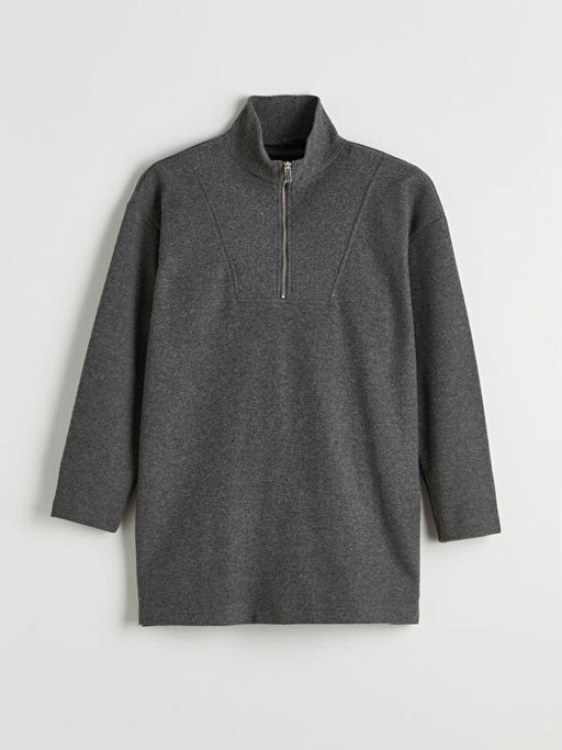 Dik Yaka Kad?n Sweatshirt Tunik