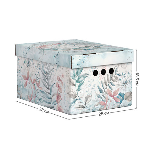 VAL BT-BCTN-LG-4S Короб картонный, складной, малый, 25*33*18.5 см, набор 4 шт., BOTANIC LIGHT, шт - Valiant фото 2