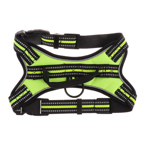 Шлейка улучшенная К7 мягкая светоотражающая, размер S, ОГ 44-55 см, вес 5-9 кг, зелёная - Пижон фото 5