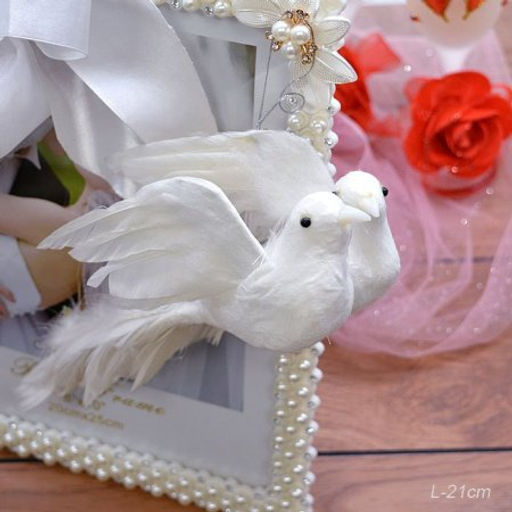 Голуби декоративные 2 штуки набор 21 см / SH8931 /уп 500/ Акция - Галеонтрейд фото 3