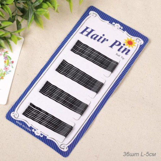 Невидимки для волос 5 см Волна 36 штук / YIW-26 /уп 1/черные