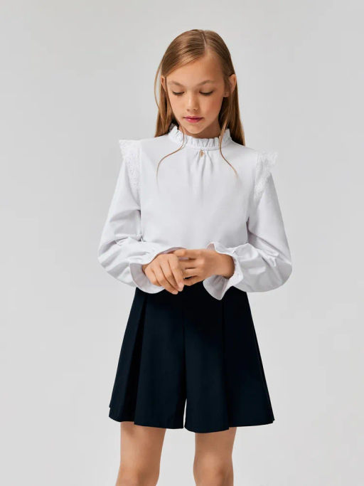 ACOOLA / Блузка детская для девочек Kolett белый  фото 10