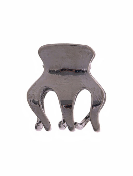 Цена за 6 шт. Крабик для волос «Брианна», зубья, 2 см, тёмное серебро