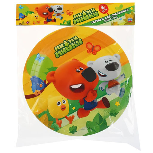 Тарелка бумажная «Ми-ми-мишки», 6 штук, 23 см