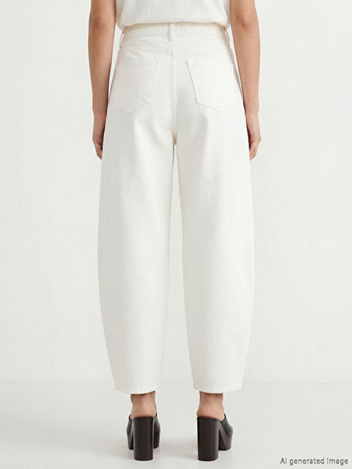 Barrel Fit Kad?n Jean Pantolon