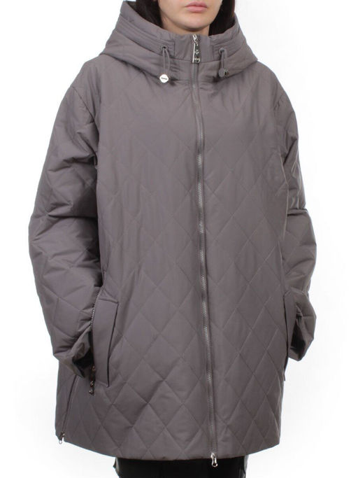 F-803 GRAY Куртка демисезонная женская (100 гр. холлофайбер)