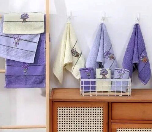 Полотенце кухонное махровое-букле Букет лаванды 25*50 см. хлопок 100% - Лен поволжья фото 2