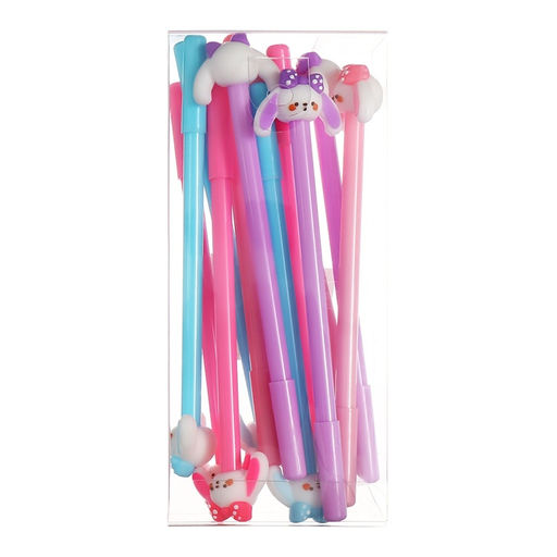 Цена за 12 шт. Ручка-прикол Calligrata «Зайка», чёрный стержень, гелевая, МИКС