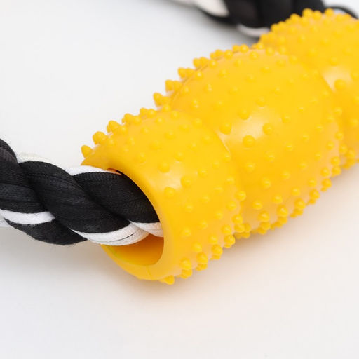 Игрушка канатная Восьмёрка с леденцом, до 27 см, до 120 г, чёрно-жёлтая серия - Пижон фото 4