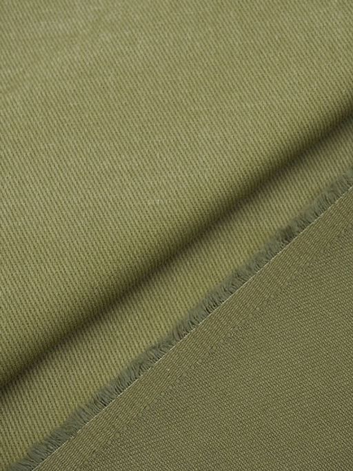 Джинс с ворсом цв.Св.оливковый хаки, ш.1.45м, хлопок-100%, 330гр/м.кв - Купава фото 3