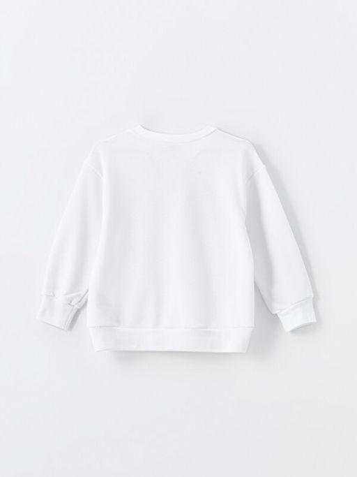 Bisiklet Yaka Bask?l? Uzun Kollu K?z ?ocuk Sweatshirt - Waikiki фото 3
