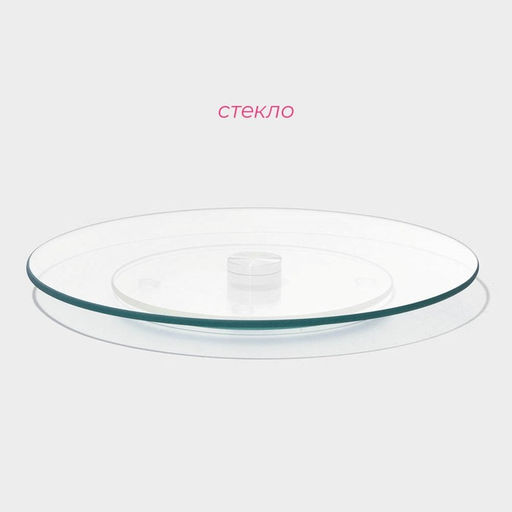Подставка для торта вращающаяся Доляна, d=25 см, стекло