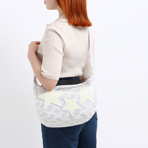 Сумка молодёжная на молнии, 36×8×23 см, серая