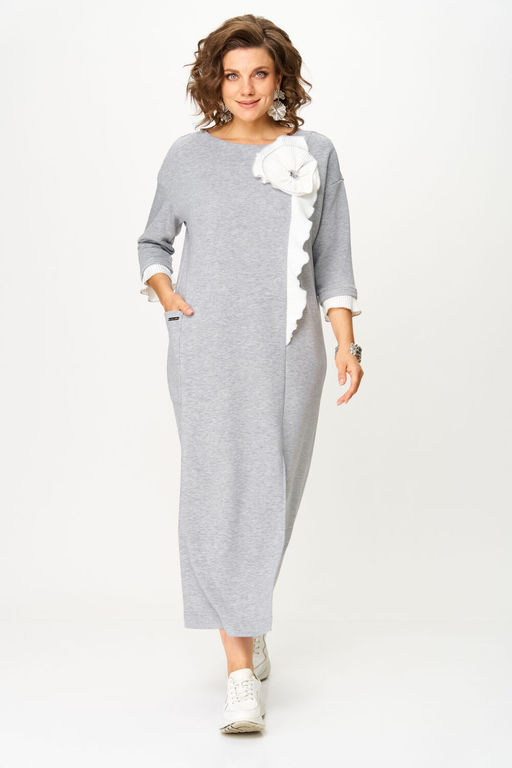 Платье Michel Chic 2183-Р светло-серый меланж  фото 2