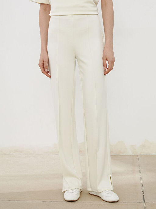 Dar Fit Modal Kar???ml? Kad?n Pileli Pantolon