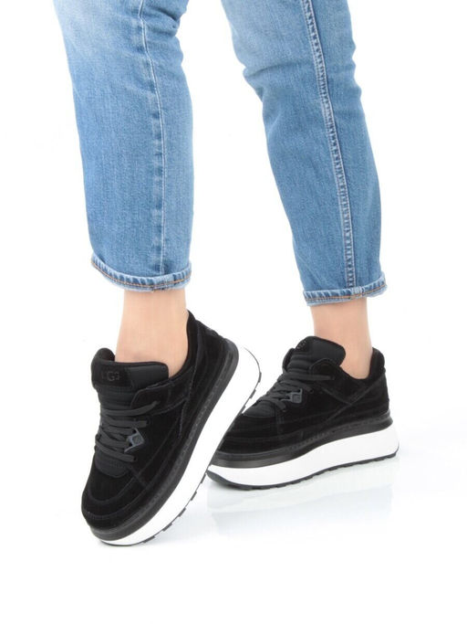 05-A9001-4 BLACK Кроссовки женские (натуральная замша)