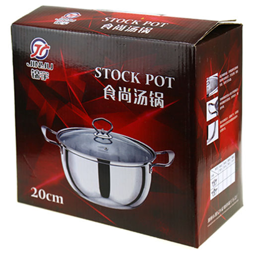 "Золушка" Кастрюля из нержавеющей стали 2,3л, д20см, h10,5см, стеклянная крышка, бакелитовые ручки, без теплораспределительного дна, цветная коробка (Китай) ДОПУСКАЮТСЯ: на корпусе незначительные потертости внутри и снаружи. Товар возврату и обмену н