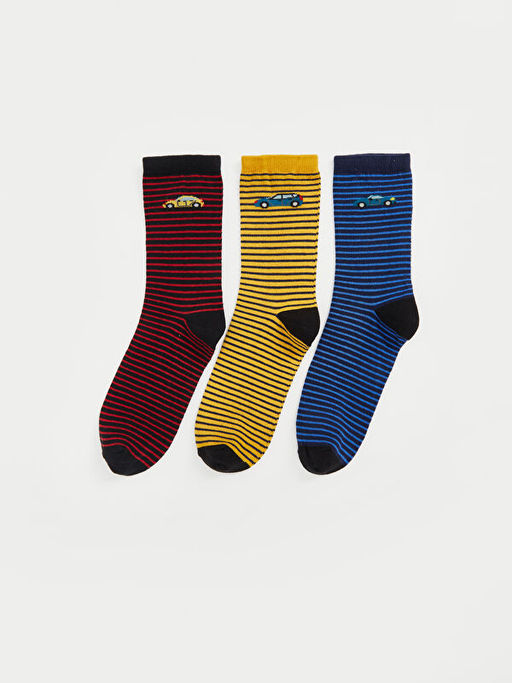 ?izgili Erkek ?ocuk Soket ?orap 3l?