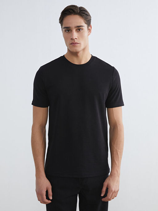 Bisiklet Yaka Penye Erkek Ti??rt