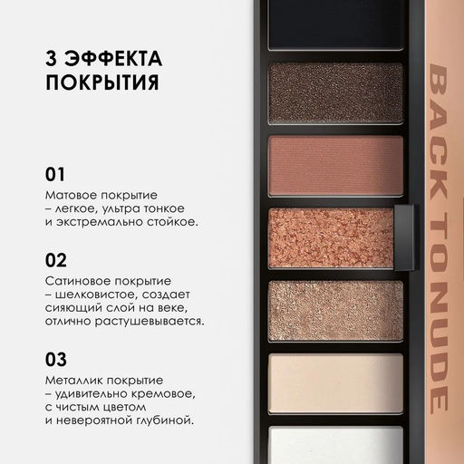 Тени MAKEUP STORIES COMPACT тон 001 Снова нюд - Pupa фото 2